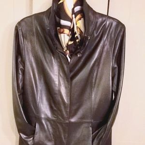 Cole Haan Luxuriously Soft, Black Lambskin Jacket  EUC